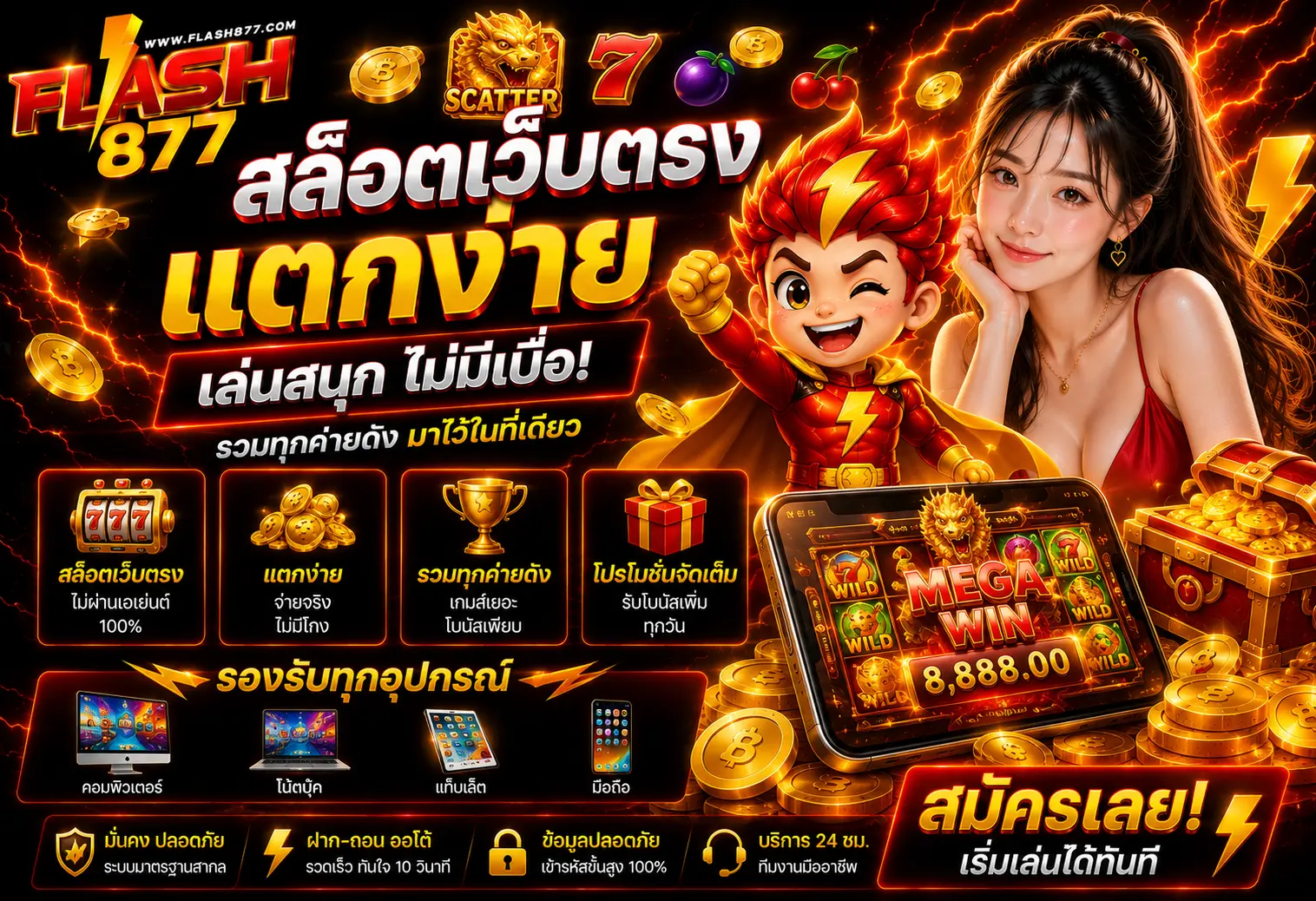 FLASH877 สล็อตแตกง่าย รวมเกมยอดนิยมจากค่ายชั้นนำ